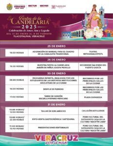 Conoce el programa de actividades de las fiestas de La Candelaria 2025 