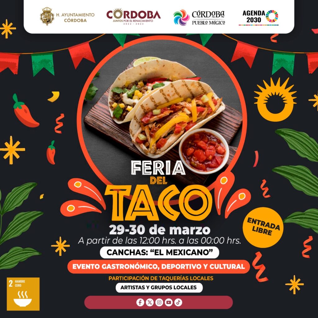 Llega la Feria del taco a Córdoba un evento para toda la familia