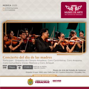 Invita SECVER a festejar a las madres con recitales en el MAEV y la GACX 