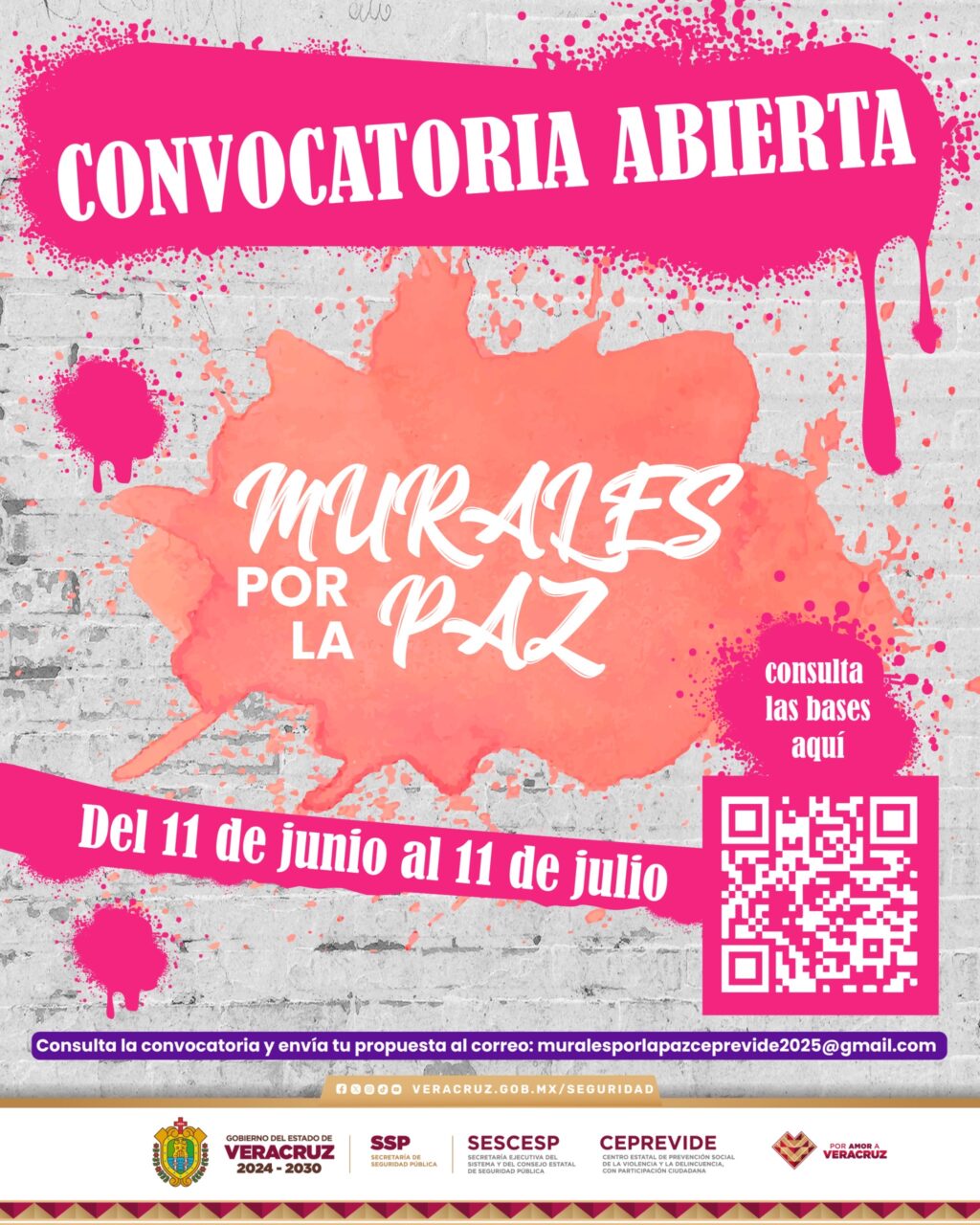 Convoca Veracruz a jóvenes para pintar murales por la paz en sus escuelas